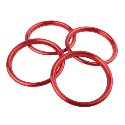 Red Chrome AC Vent Outlet Ring Sticker for Audi A3 S3 (2012-2019)
