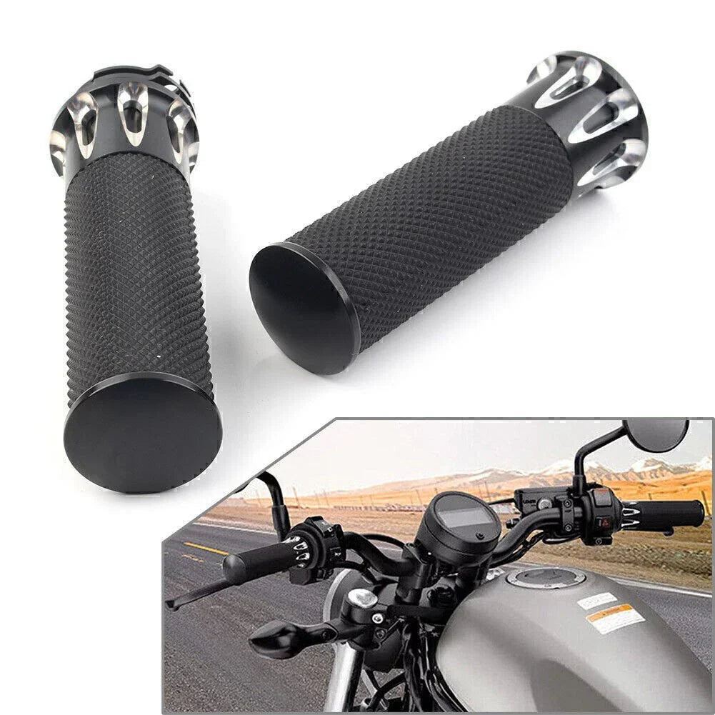 Black Handle Bar Grips for Harley Sportster XL883 XL1200 (2004-2023)