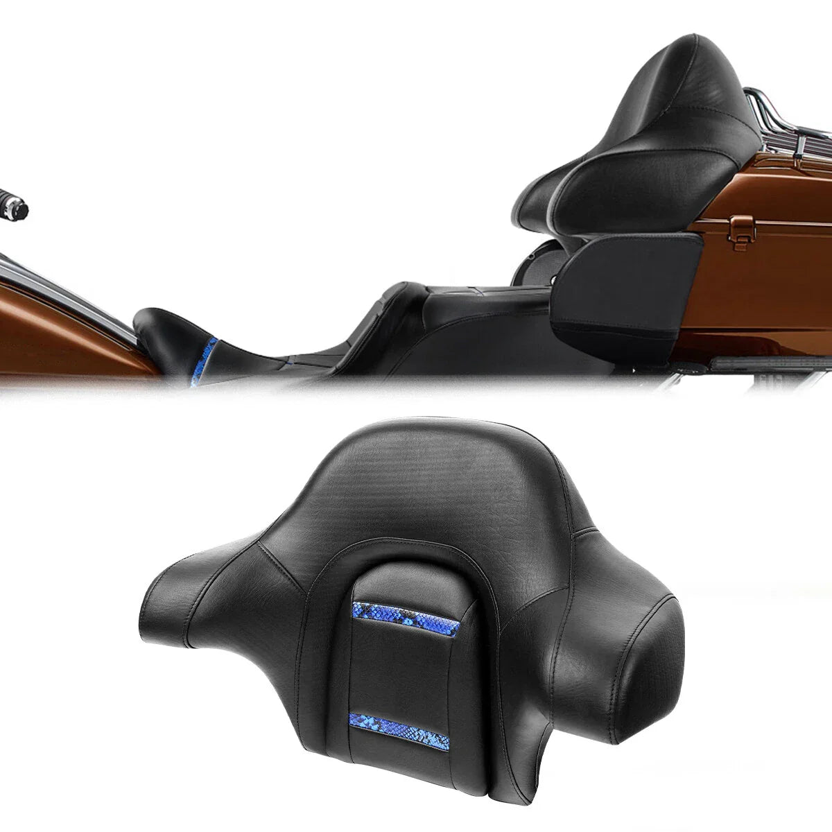 24 Inch Passenger Backrest Pad for Harley Road King Glide (2014-2025)
