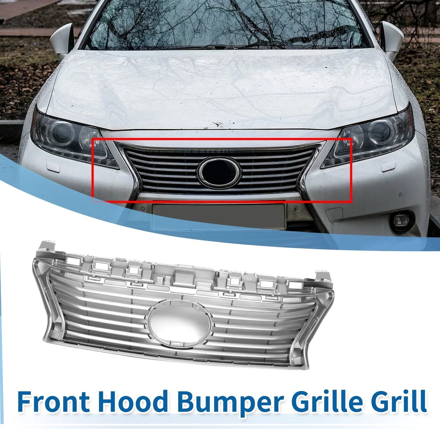 Front Upper Hood Bumper Grille for Lexus ES 350 (2013-2015)