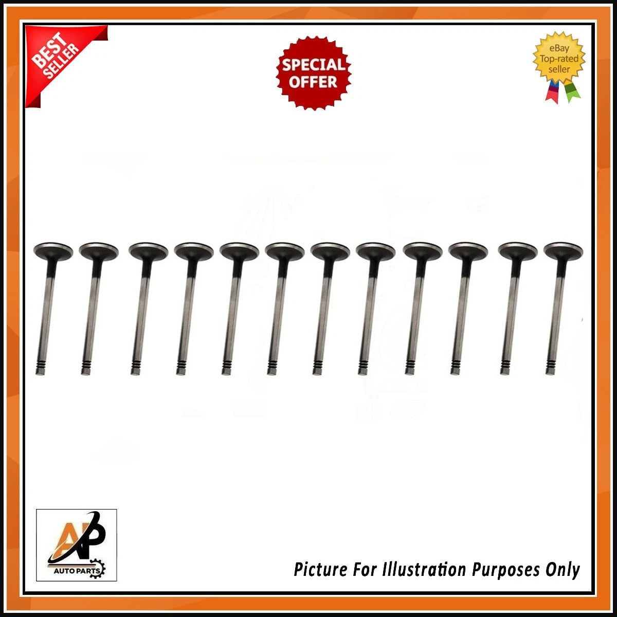 Exhaust Valve 12 Piece Set for Land Rover Range Rover L322 (2006–2012)