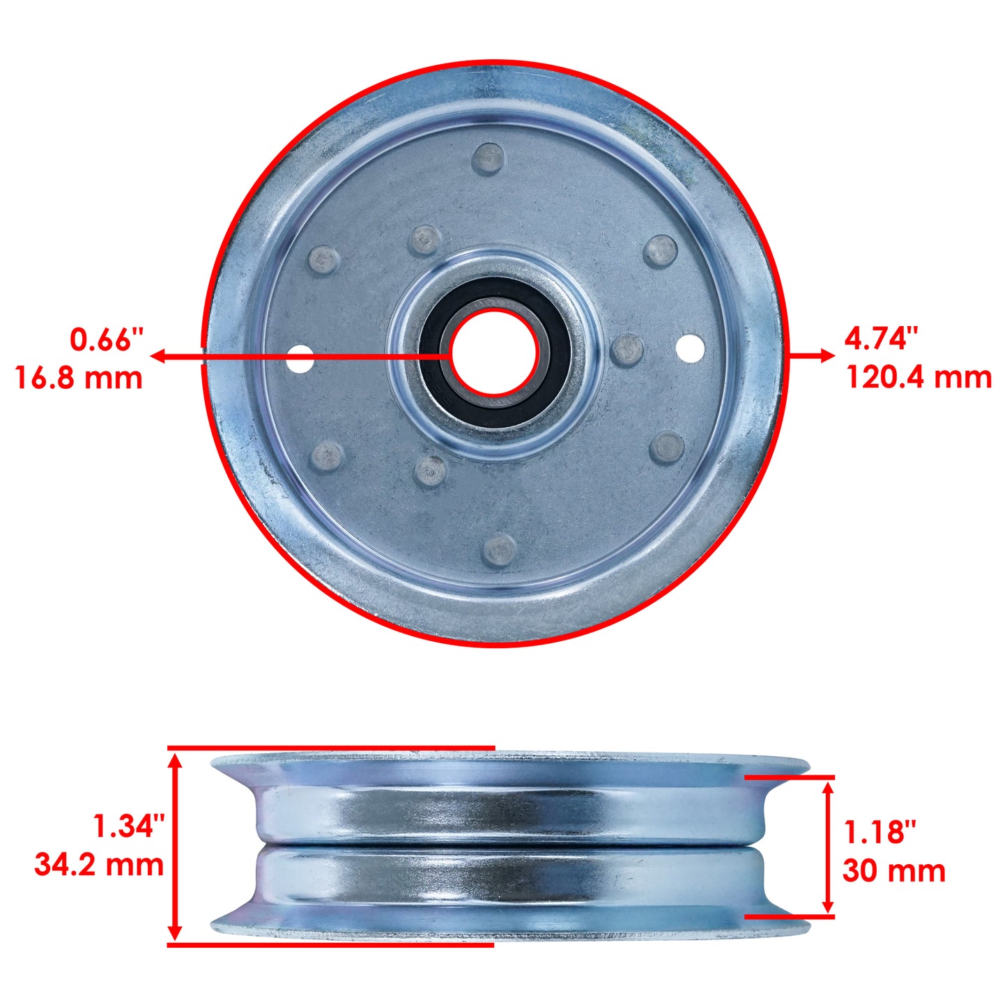 Deck Idler Pulley Replacement for Murray Snapper (2005–2018)