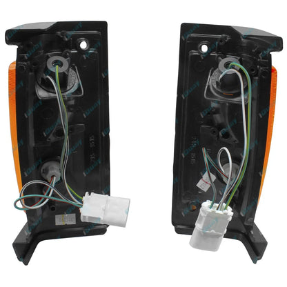 Drivers + Passengers Corner Indicator Amber Blinker Lamps for Navara D21 Ute