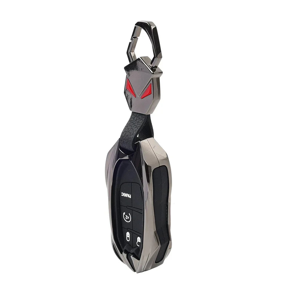 Smart Key Fob Shell Cover Black for Dodge Durango, Jeep Cherokee (2011-2023)