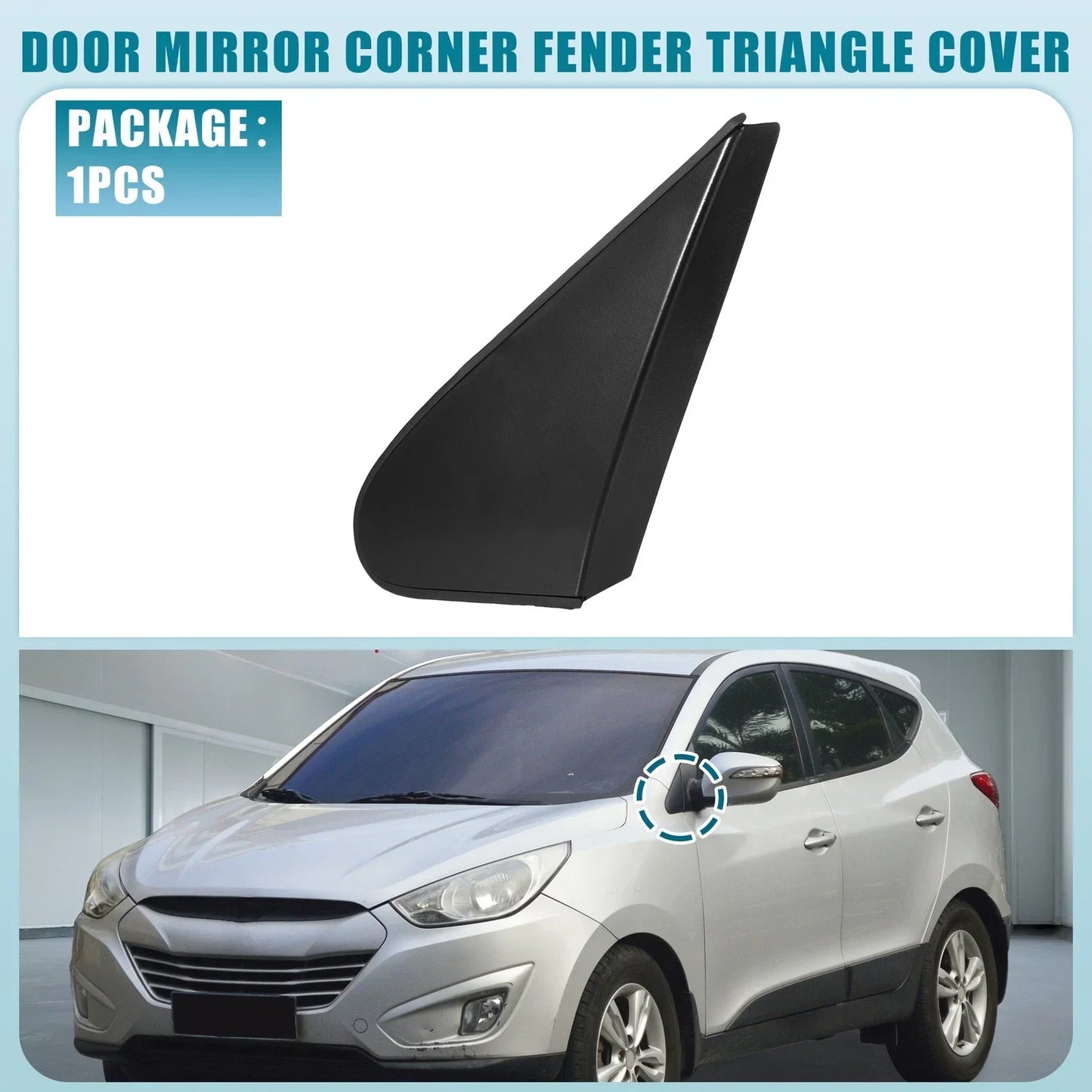 Left Car Mirror Corner Triangle Cover for Hyundai Tucson (2016-2023)