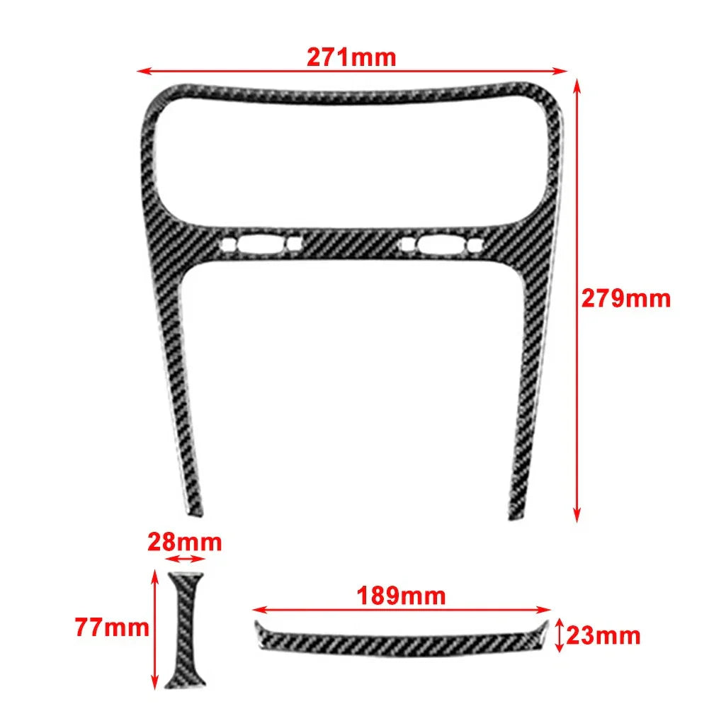 Carbon Fiber Red Central Touch Screen Cover Trim for Dodge Journey (2011-2018)