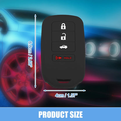 Smart Key Fob Cover Case for Honda Accord EX EXL EX-L 2013-2018 (2 x Black)