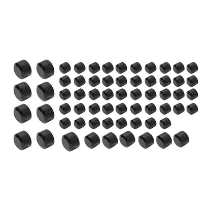 63X Black Engine Topper Screw Bolt Cap Kit for Harley Twin Cam Softail (2000-2006)