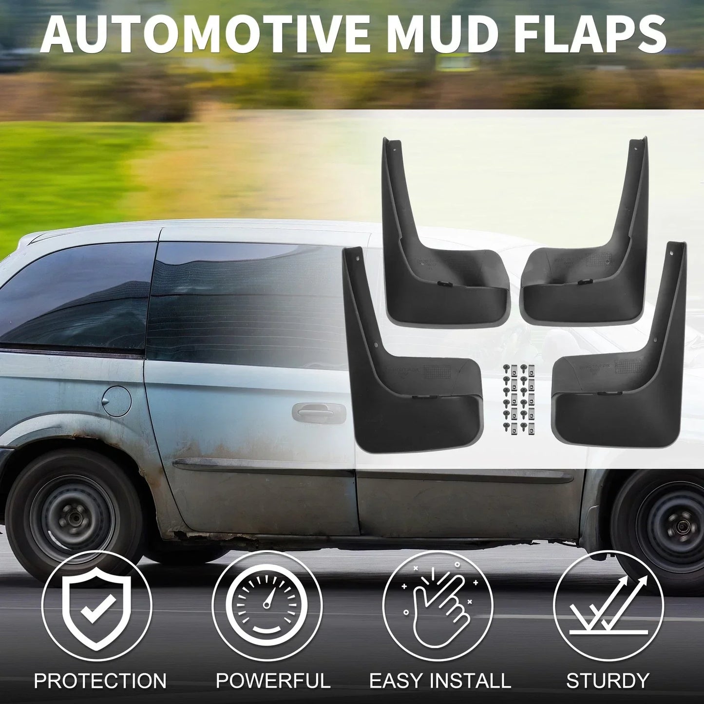 Mud Flap Splash Guard for Dodge Chrysler Grand Caravan (2011-2019)