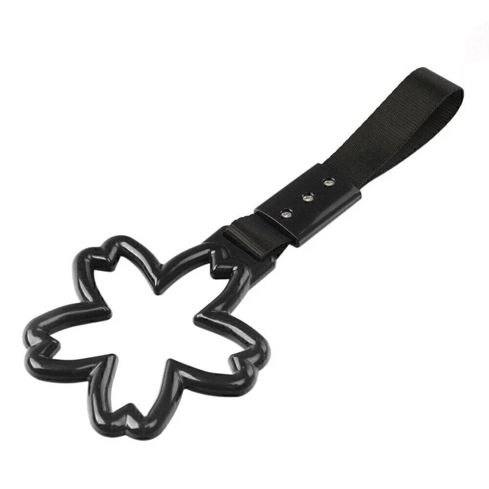BLK Cherry Blossom Shaped Ring Handle Strap for Train Bus Charm Tools