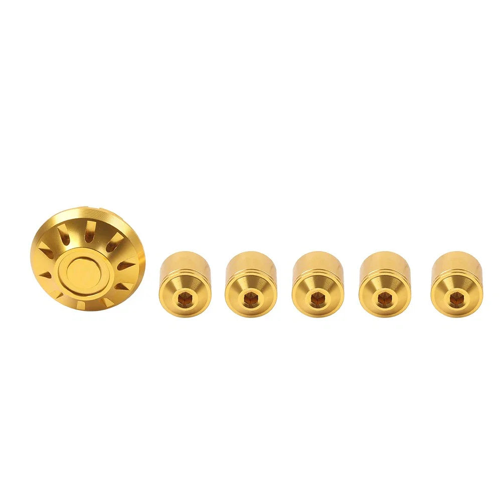 Gold Front Hubcap Screw Wheel Cover for Vespa Primavera/Sprint 150 (13-21)