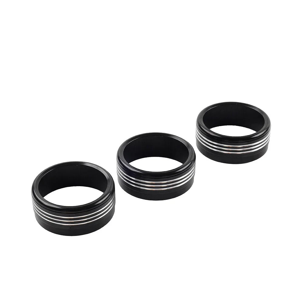 Blk AC Climate Control Knob Ring Covers for Subaru Forester XV Crosstrek WRX STi (2014-2021)