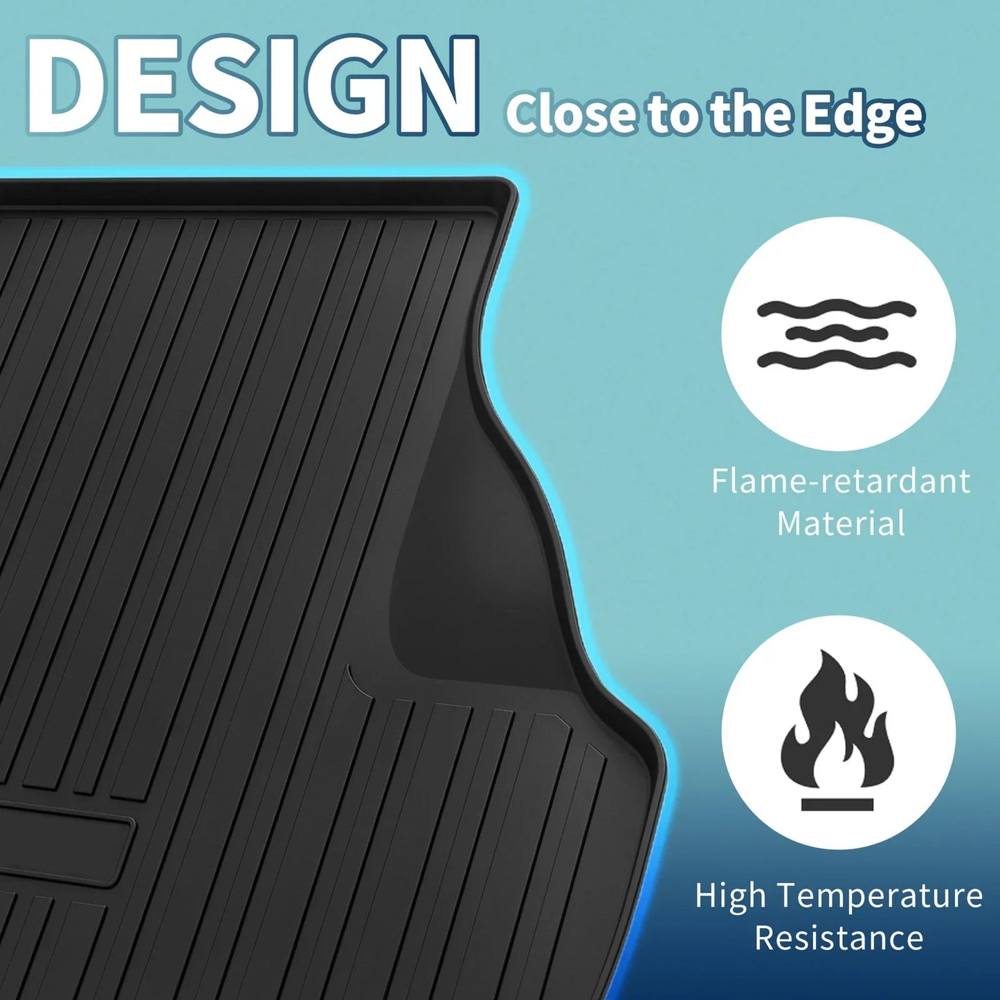 Flat Face Cargo Liner Rear Trunk Mat for Honda Accord (2013-2017) 1 x TPE