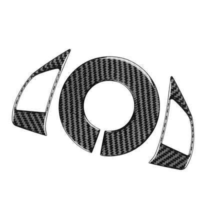 3 x Car Steering Wheel Button Frame Cover Trim for Fiat 500 (2012-2015)