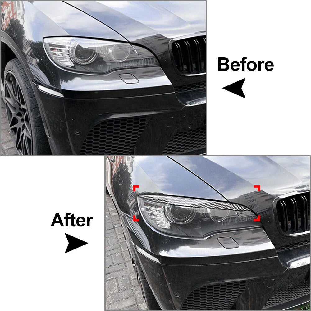 Headlight Eyebrow Covers for BMW X6 E71 E76M X5M E70 (2008-2019)