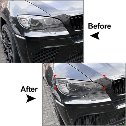Headlight Eyebrow Covers for BMW X6 E71 E76M X5M E70 (2008-2019)