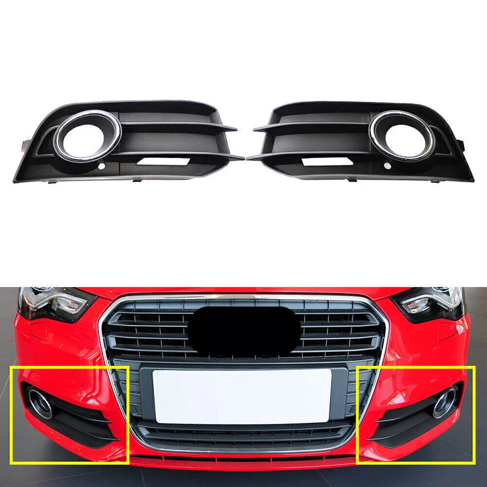 ABS Front Bumper Fog Light Grille Covers for Audi A1 (2010-2014)