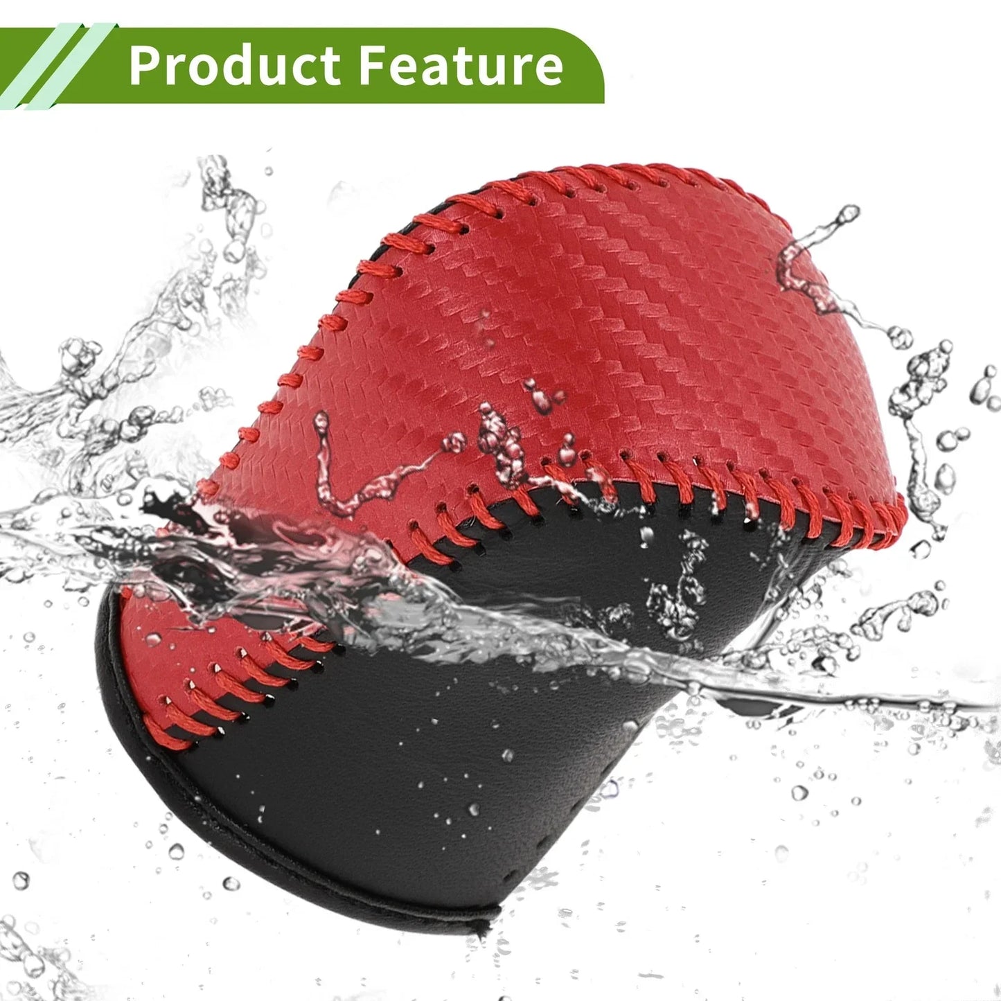 Car Gear Shift Knob Cover for Lexus GS300 2012-2020 Red Carbon Fiber