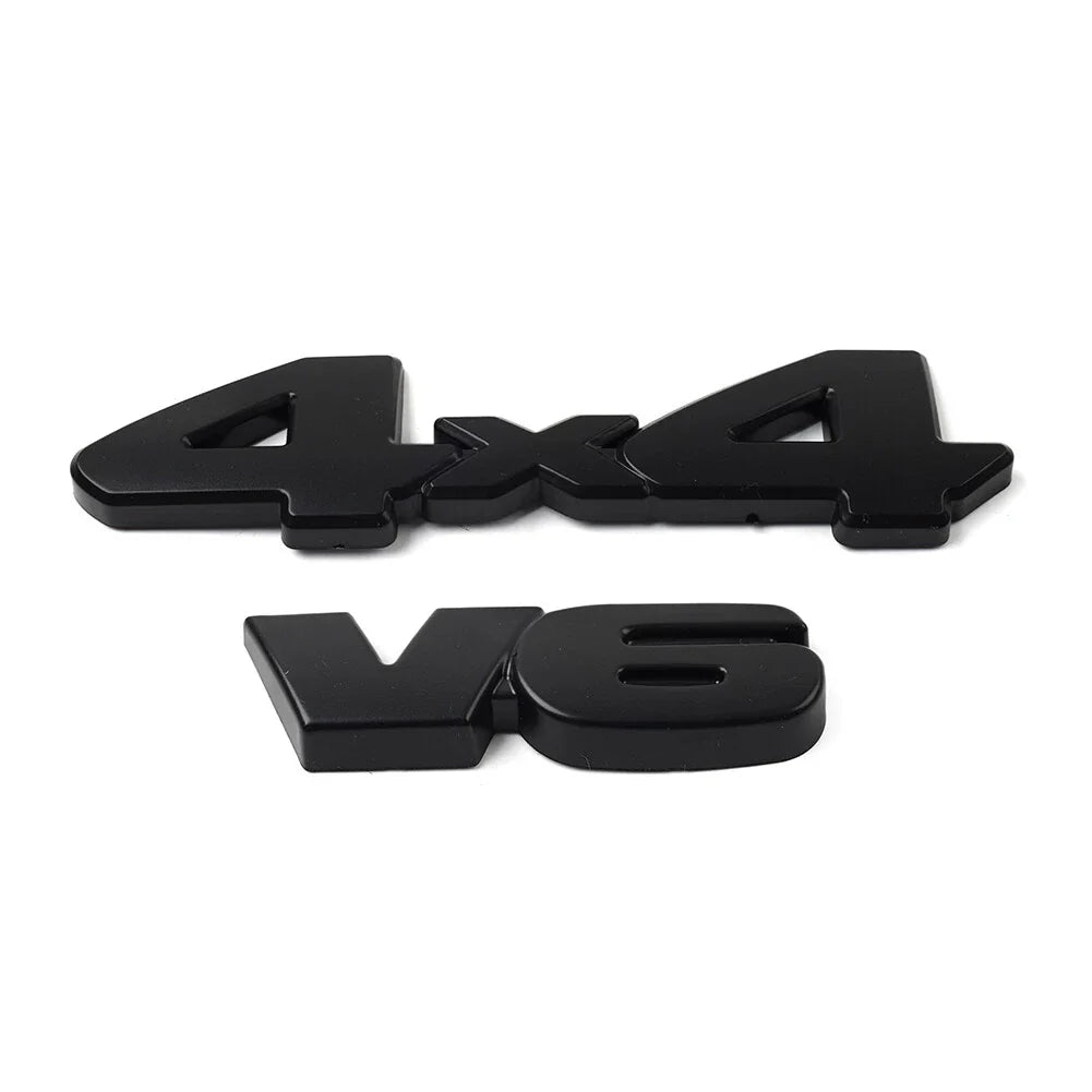 V6 4x4 3D Tailgate Emblem Badge Overlays for Toyota Tacoma, 4Runner, Tundra