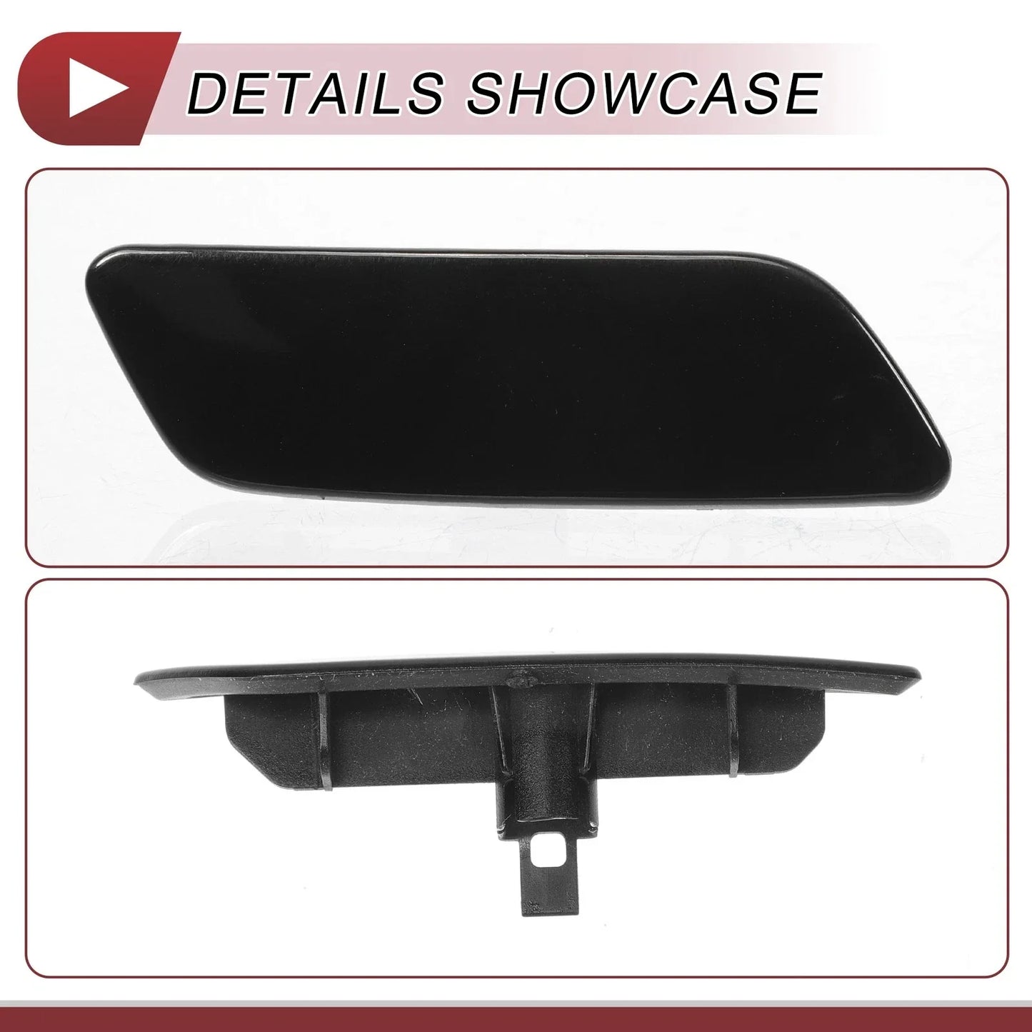 Front Right Washer Nozzle Cover for Lexus GS200t (2016-2019) Black 1 x Pcs