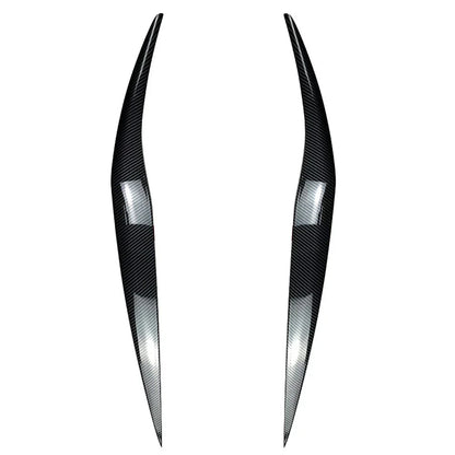 Carbon Fiber Front Headlight Eyebrow Cover Trim for Ford Fiesta (2013-2017)