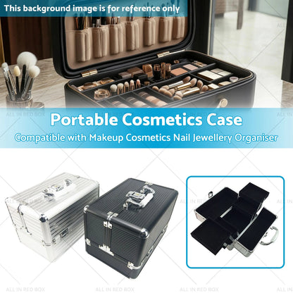 Portable Cosmetics Case for Makeup, Nail & Jewelry Storage