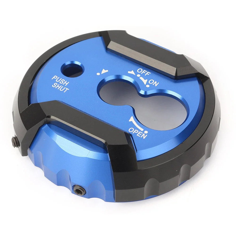 Blue CNC Aluminum Motor Seat Lock Cover Cap for Yamaha NMAX 155 (2015-2016)
