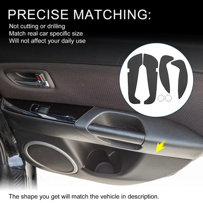 Car Door Leather Anti Kick Pad Sticker for Mercedes-Benz GLA (2015) - Black Set
