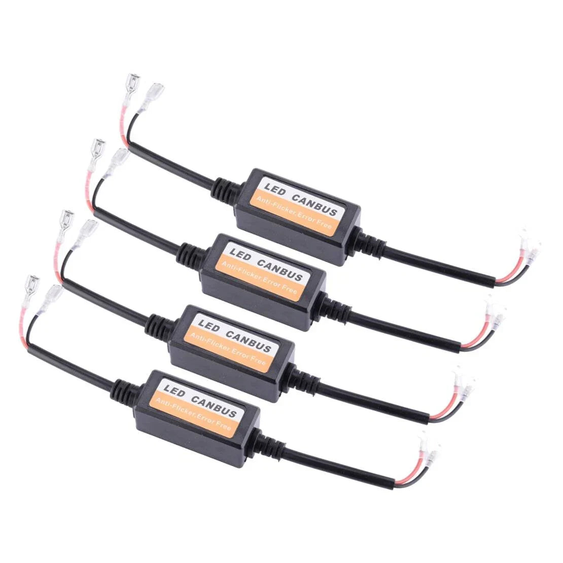 4Pc Headlight Decoder Canbus Anti Flicker Resistor for H1/H3