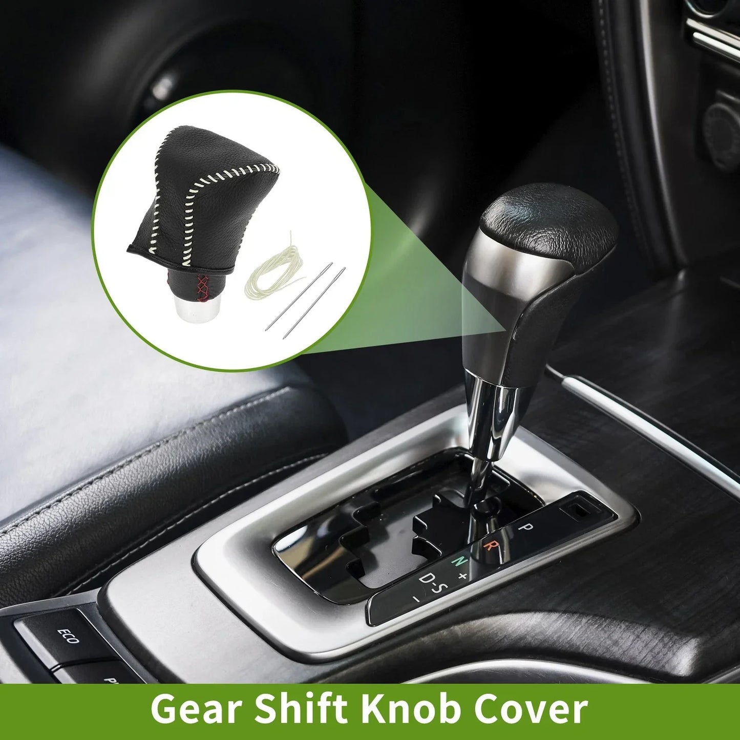Car Gear Shift Knob Cover for Lexus ES300h 2018-2023 - Pebbled Black Beige