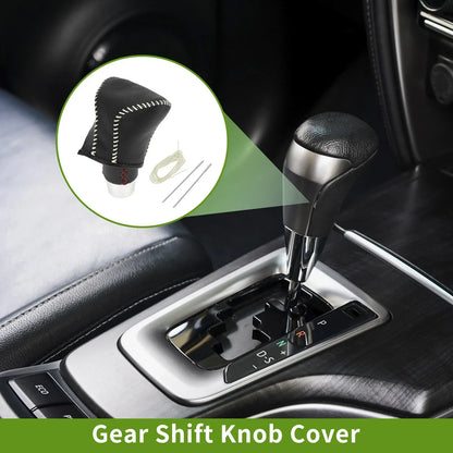 Car Gear Shift Knob Cover for Lexus ES300h 2018-2023 - Pebbled Black Beige