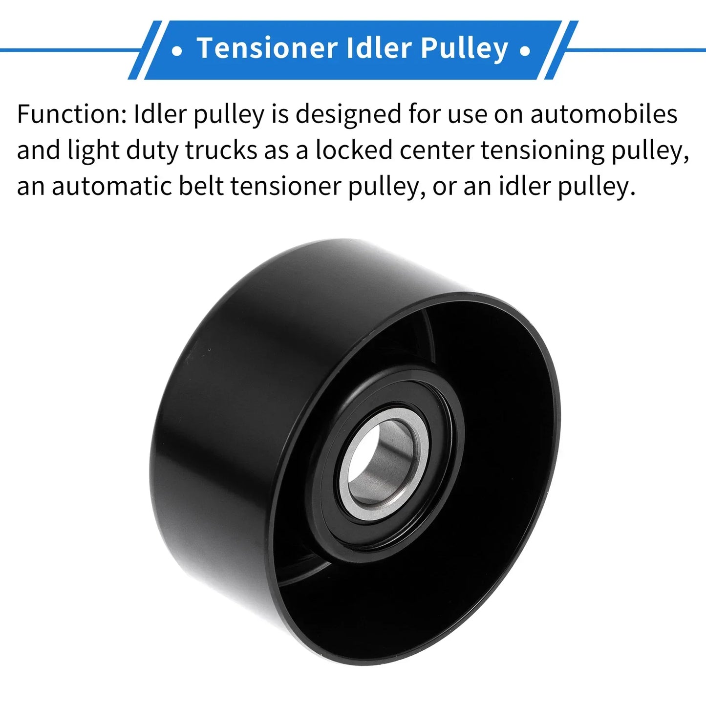 Drive Belt Idler Pulley for Acura TSX, Honda (2004-2014) - 1 x Pulley