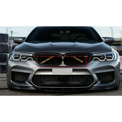 2 x V Brace Grille Radiator Grill Gloss for BMW 1 2 3 4 Series (2012-2020)