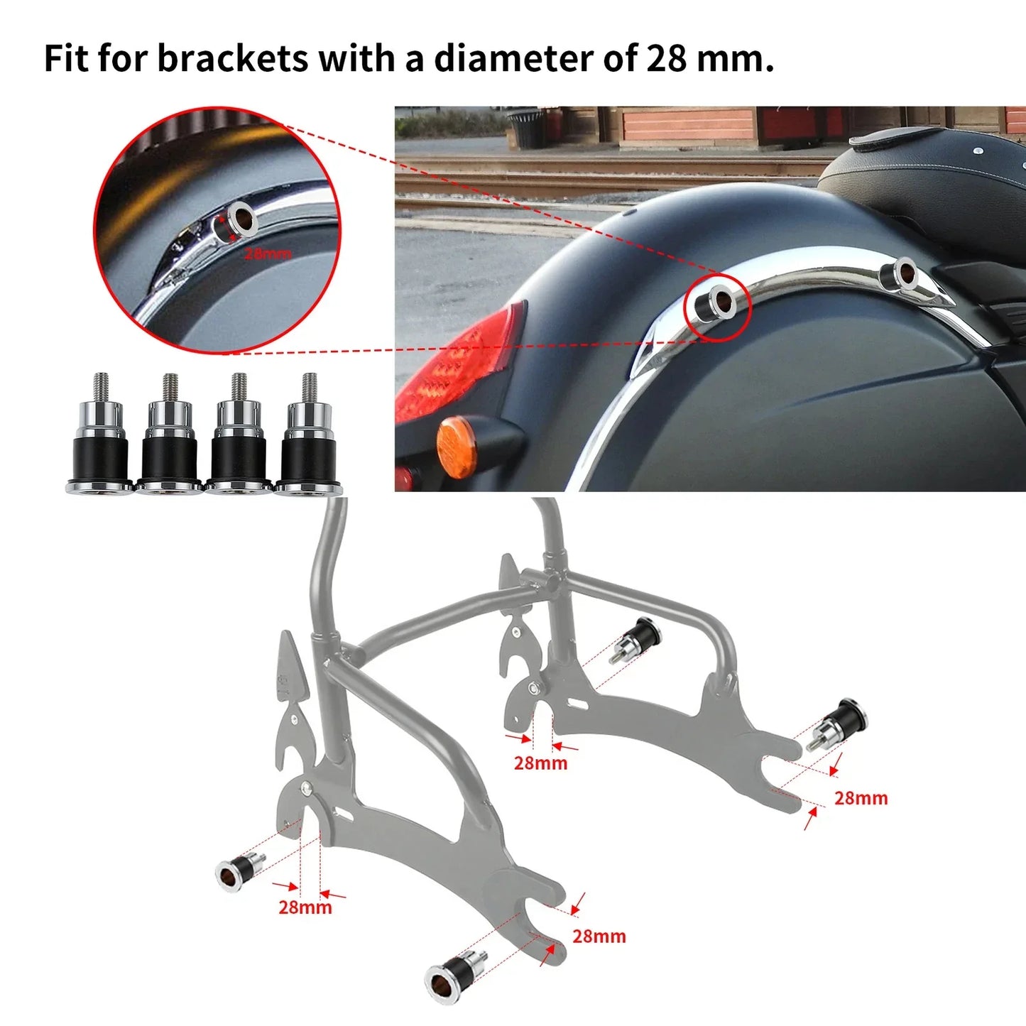 Quick Release Mount Spools for Indian Chief Dark Horse Classic (2014-2018)