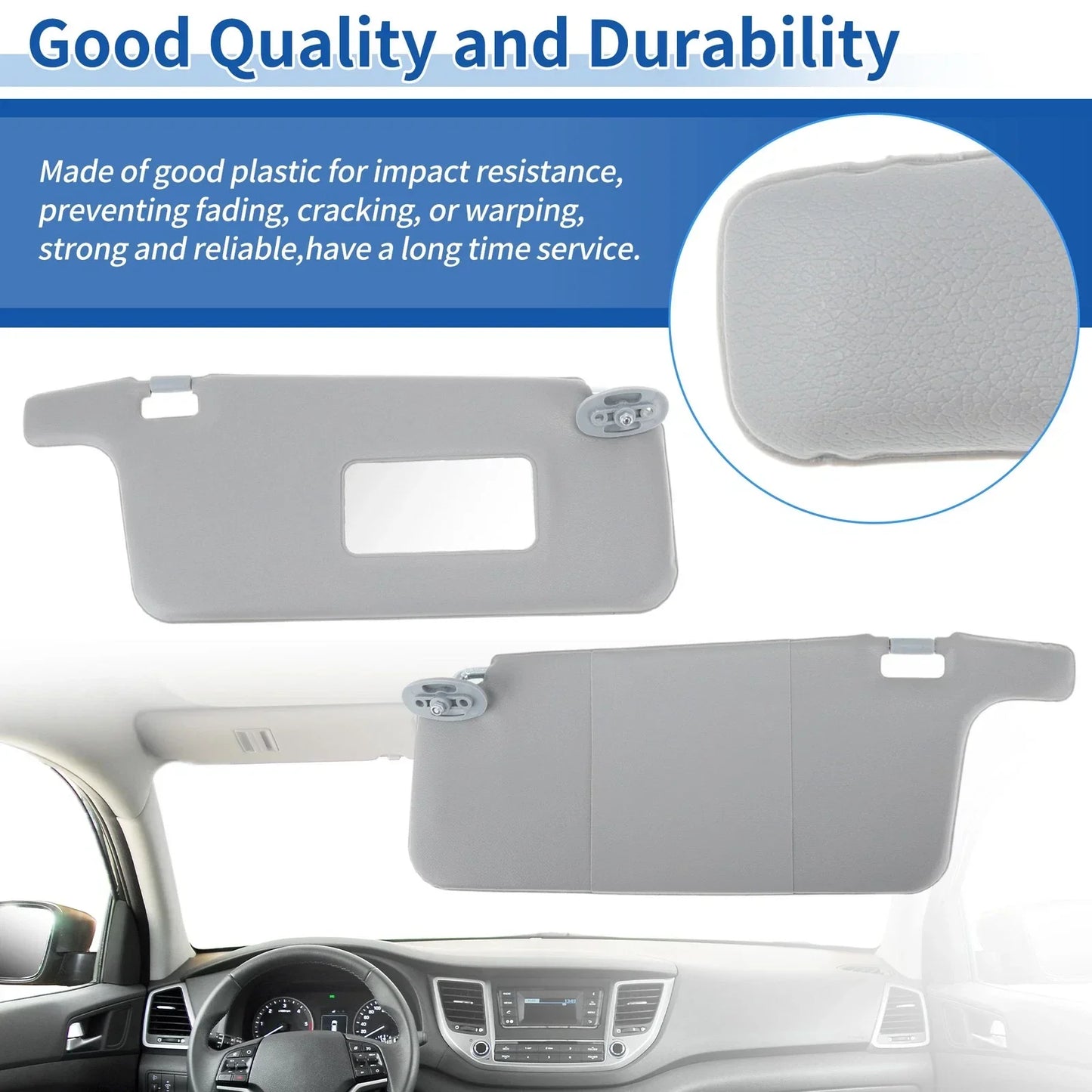 Sun Visors for Honda Civic 1996-2000 Gray (2 x Covers)