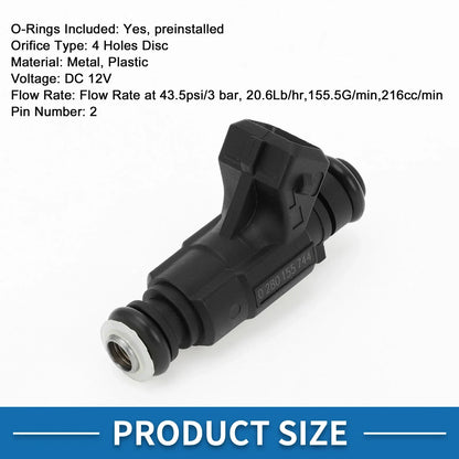 Fuel Injector No.A1130780049 for MERCEDES-BENZ E430 4.3 (1997-2002) 1 x Black