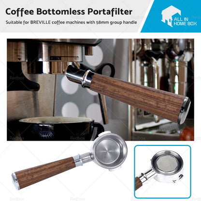 58mm Bottomless Portafilter Group Handle & Basket for BREVILLE