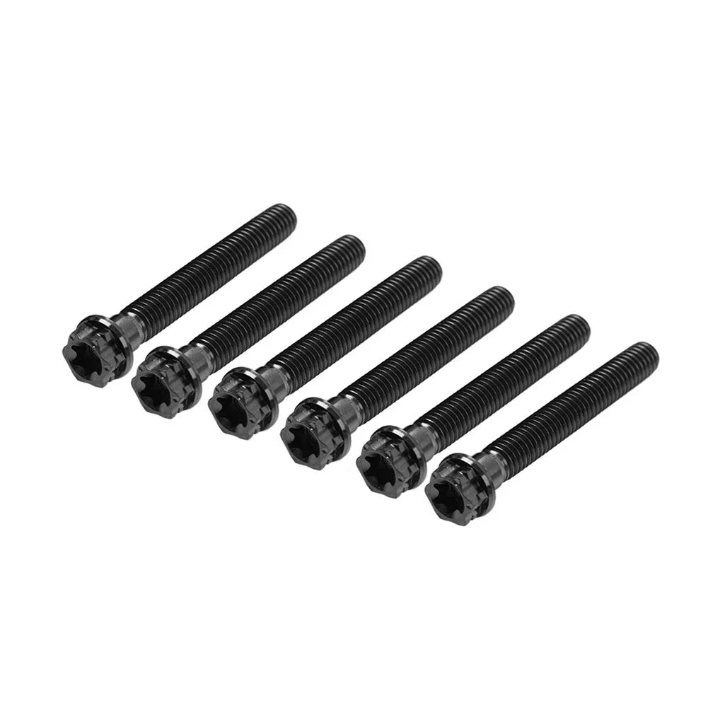 6pcs M8x45mm Titanium Torx Head Flange Screws for Motorcycle Bike