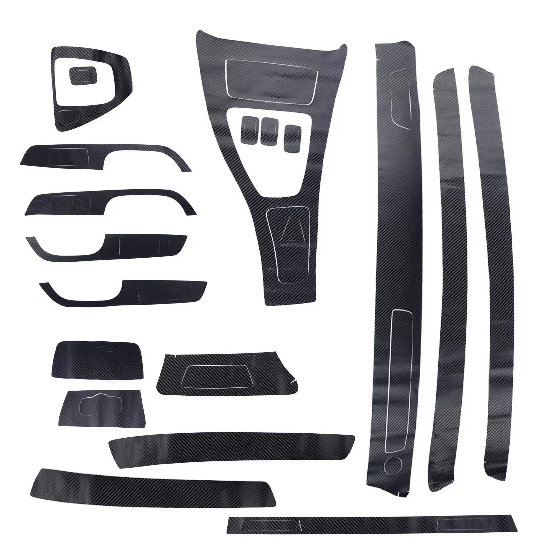 15 x Carbon Fiber Interior Vinyl Decals for BMW 3 Series E90 E92 E93 (2007-2013)