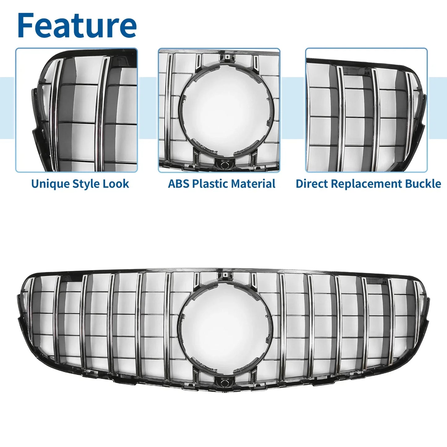 Front Upper Bumper Grille for Mercedes-Benz GLC250 (2017-2018)