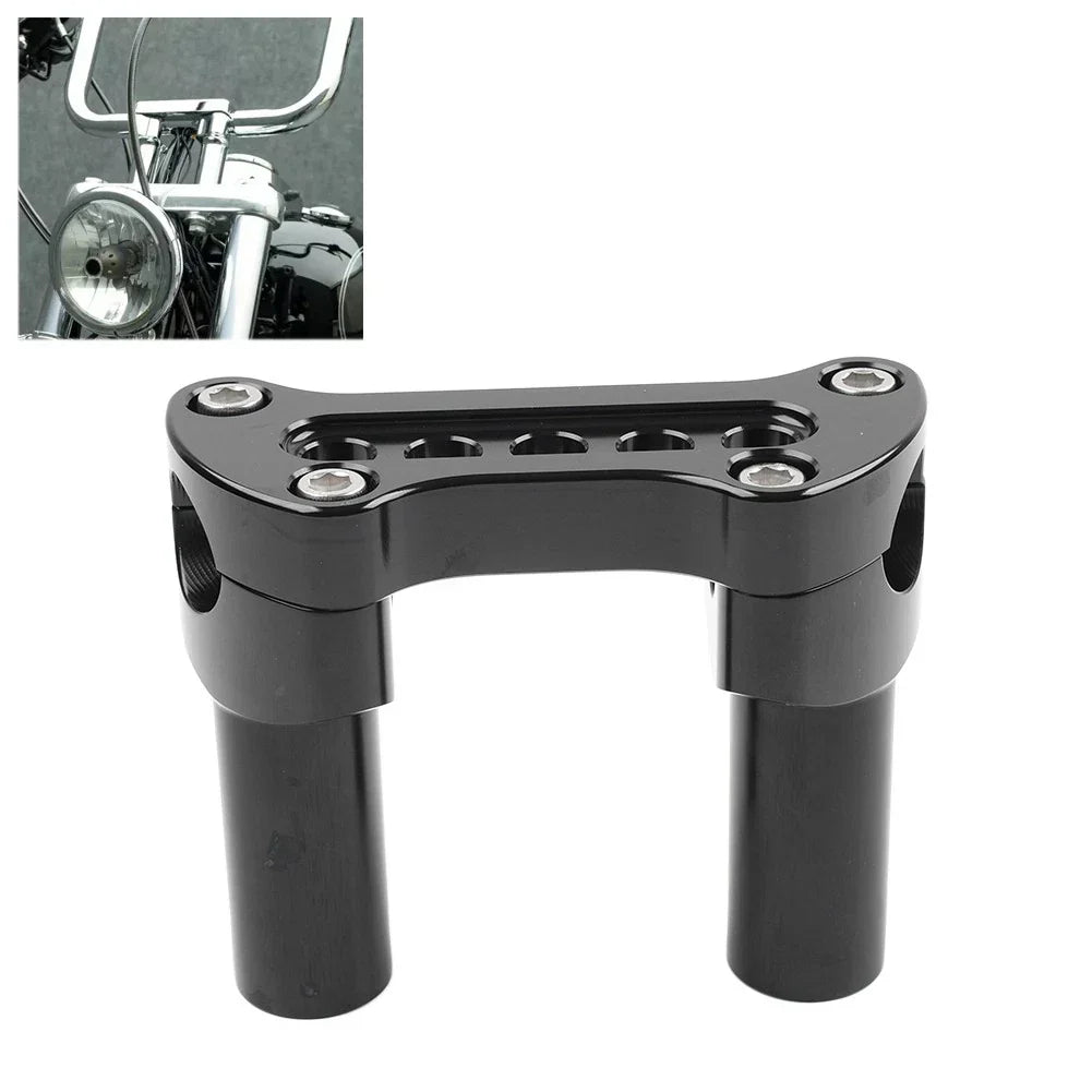 3.5" Handlebar Riser & Top Clamp for Harley Dyna Softail Sportster