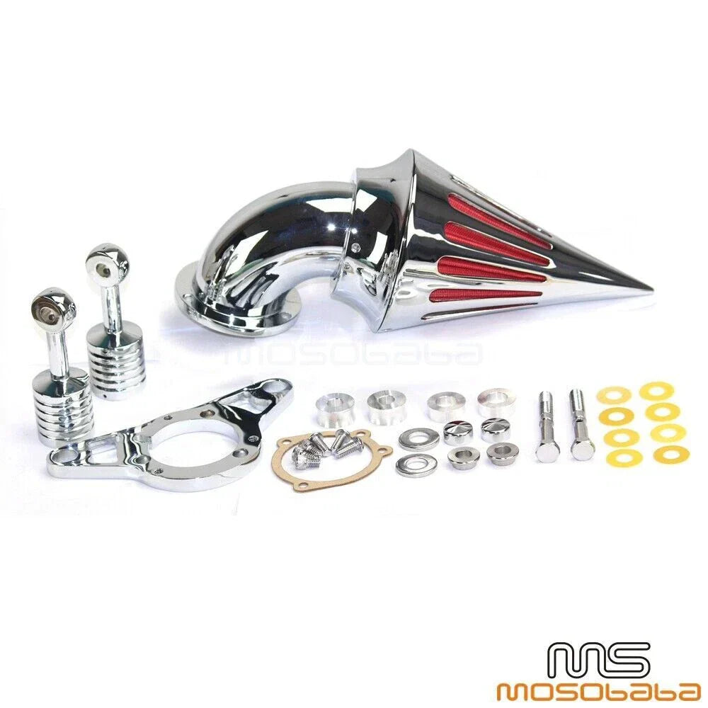 Chrome Spike Air Cleaner Intake Filter for Harley Softail Road King