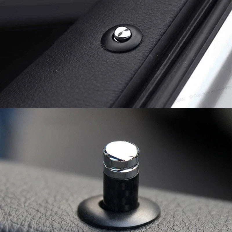 Carbon Fiber Lock Knob Covers for BMW 3 5 7 Series E36 E46 E90 F10 (1998-2019)