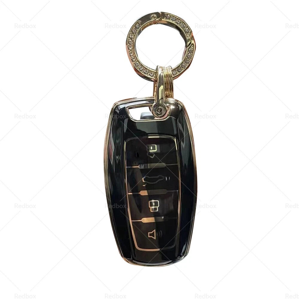 Black TPU Key Fob Case Cover for Great Wall Haval Hover H1 H4 H6 H7 H9 (N/A)