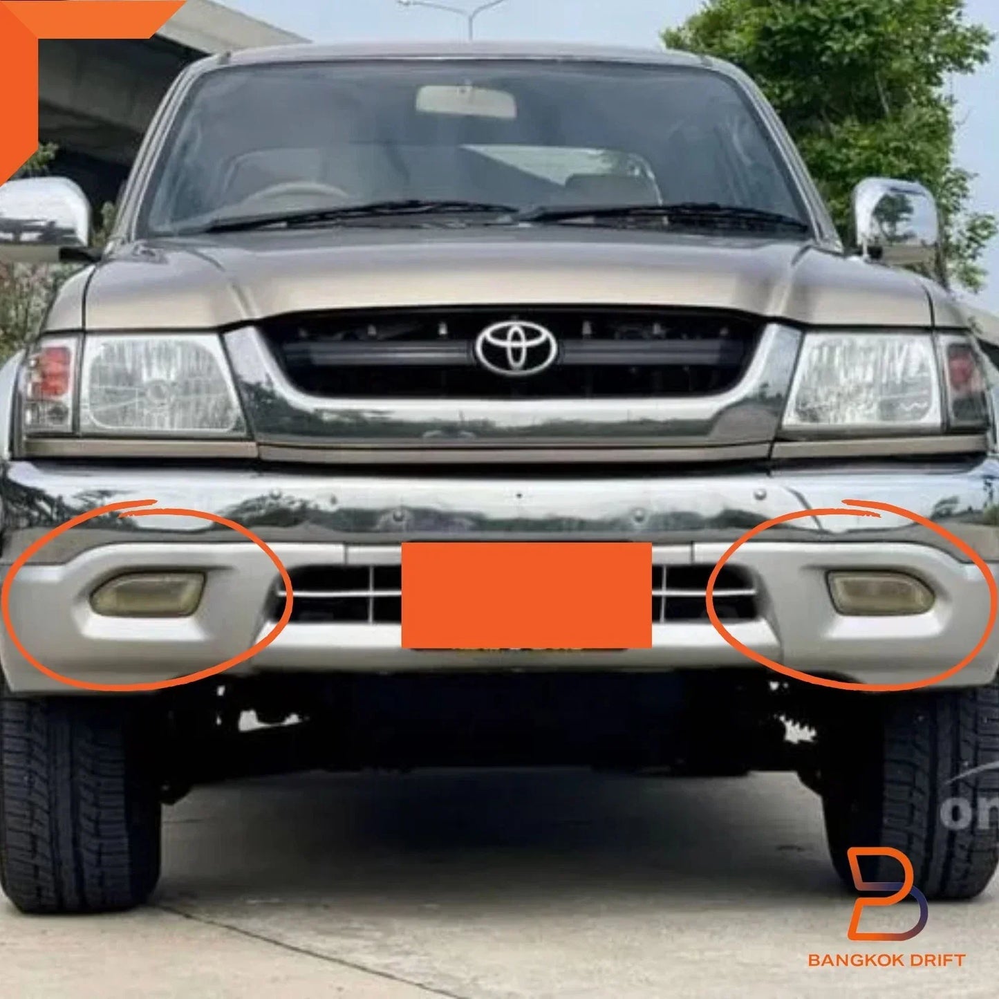 Fog Lamp Spot Light Set for Toyota Hilux Ute 4X4 01-04