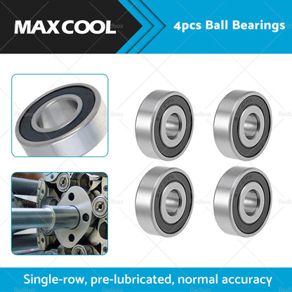 4pcs 16x35x11mm Double Sealed Ball Bearings for Chrome Steel 6202