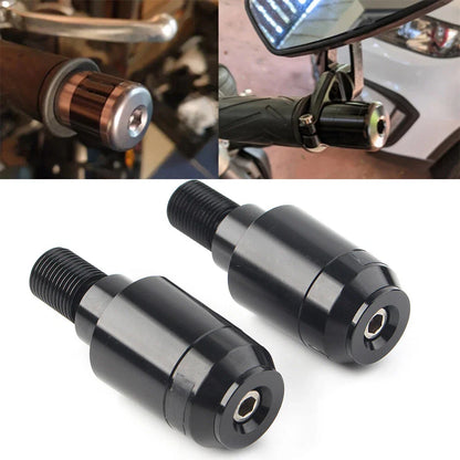 Black CNC Handlebar Grips & Plug Ends for Yamaha XSR900 (2016-2023)