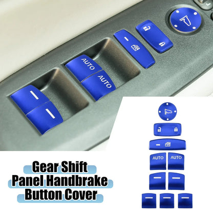 10 x Car Master Window Switch Button Covers for Honda Accord (2018-2022) Blue