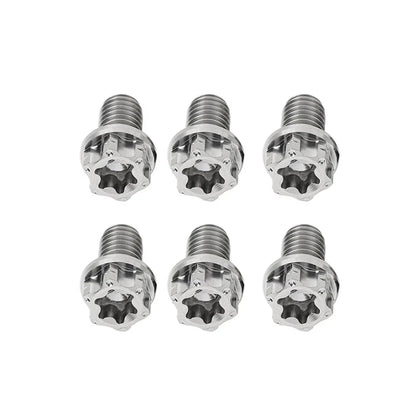 6 x M8x10mm Titanium Torx Head Flange Screws for Motorcycle Bike
