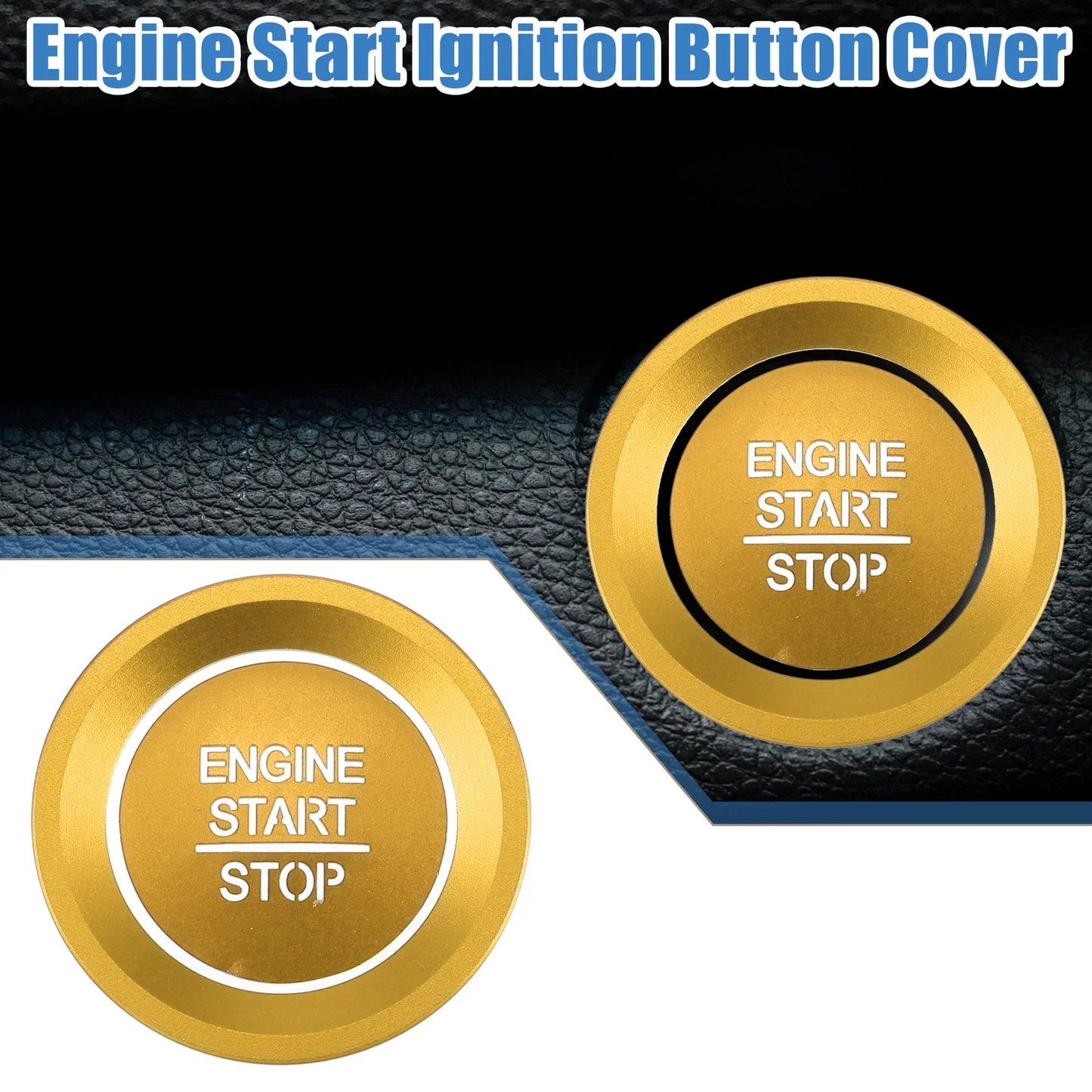 Engine Start Stop Ignition Button Decal for Honda Accord (2018-2022) Gold Tone